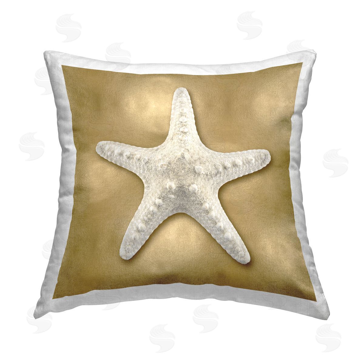 Caroline Kelly Starfish on Glam Printed Plush Polyester Throw Pillow
