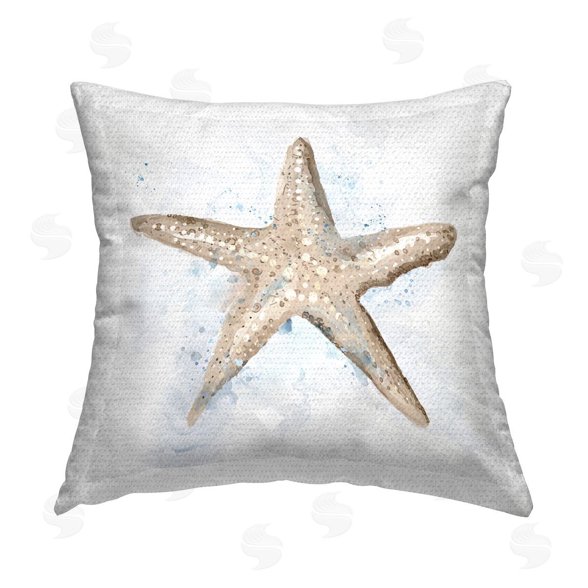 Carson Lyons Subtle Starfish Sea Life Outdoor Quick-Dry Polyester Printed Throw Pillow
