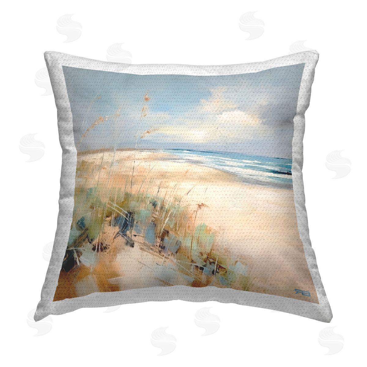 RB Modern Nautical Beach Outdoor Quick-Dry Polyester Printed Throw Pillow