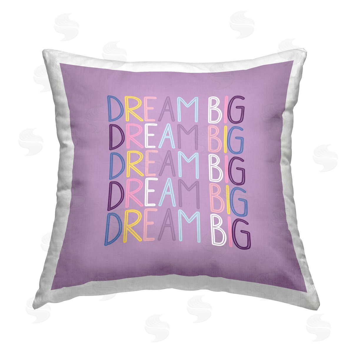 Daniela Santiago Repeating Dream Big Phrase Printed Plush Polyester Throw Pillow