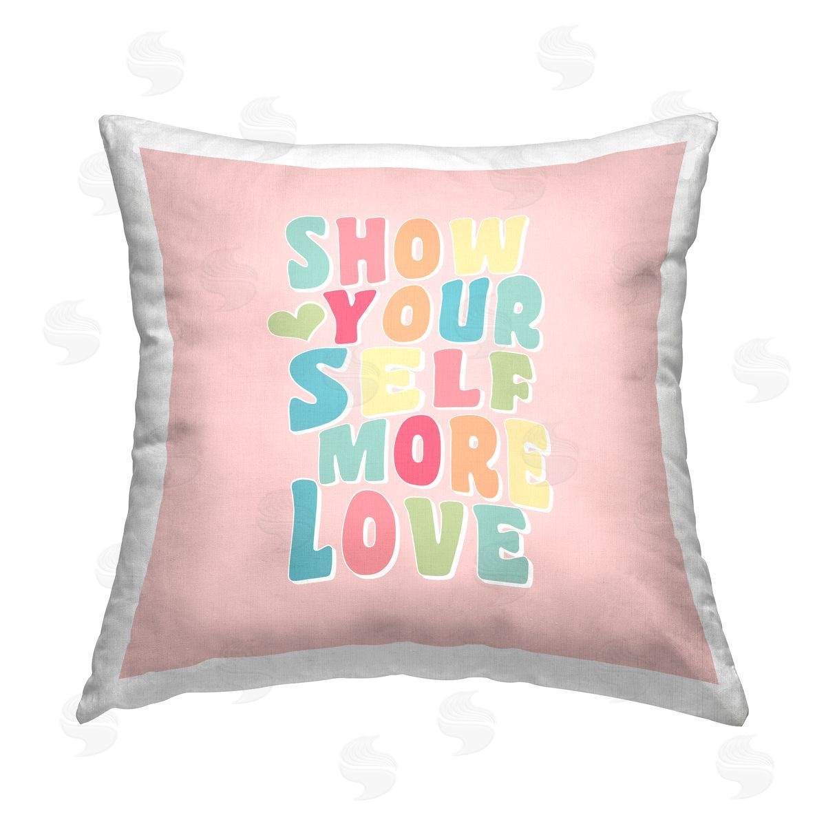 Daniela Santiago Retro Pastel Self Love Printed Plush Polyester Throw Pillow