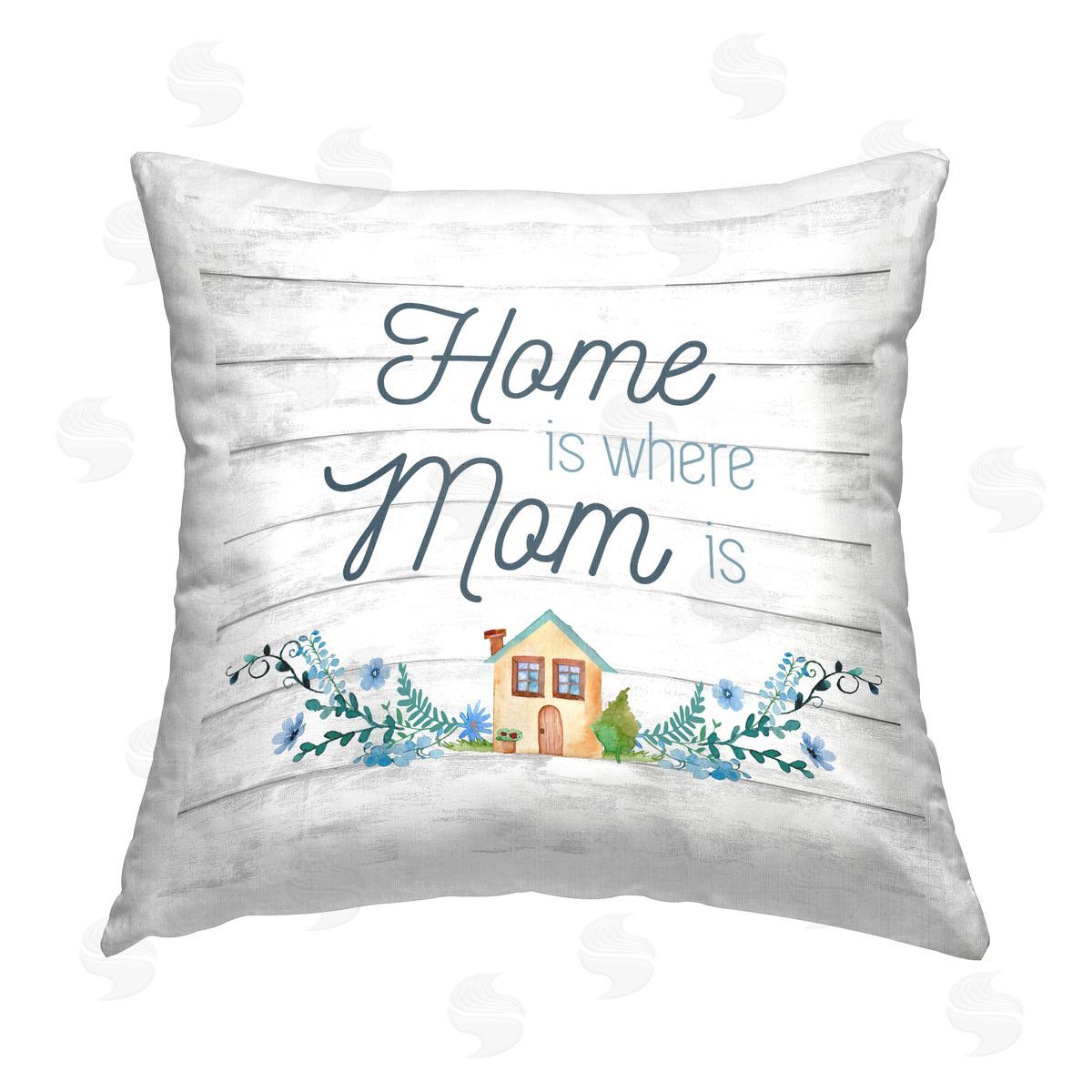 Conrad Knutsen Rustic Where Mom Is Printed Plush Polyester Throw Pillow