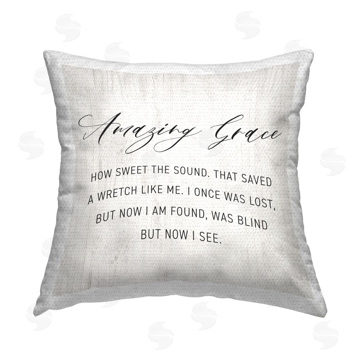 CAD Designs Amazing Grace Spiritual Words Outdoor Quick-Dry Polyester Printed Throw Pillow