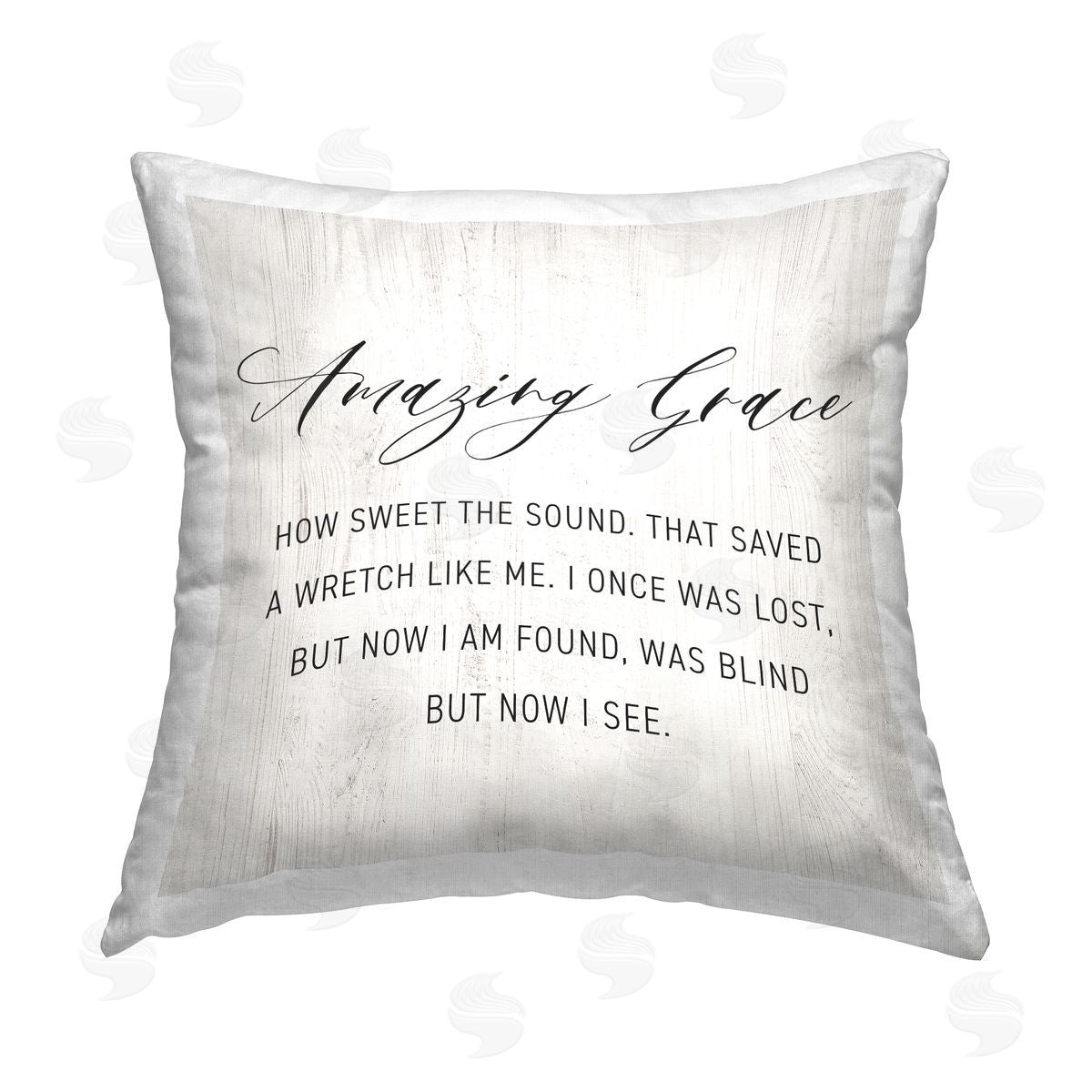 CAD Designs Amazing Grace Spiritual Words Printed Plush Polyester Throw Pillow