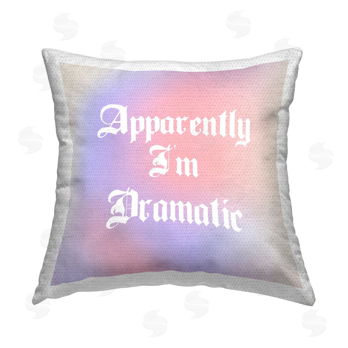 House of Lulu Sassy Dramatic Pastel Phrase Outdoor Quick-Dry Polyester Printed Throw Pillow