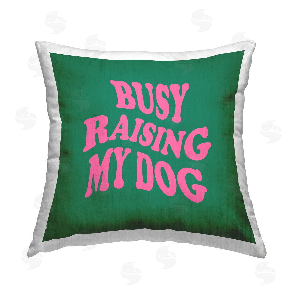 House of Lulu Busy Raising My Dog Phrase Printed Plush Polyester Throw Pillow