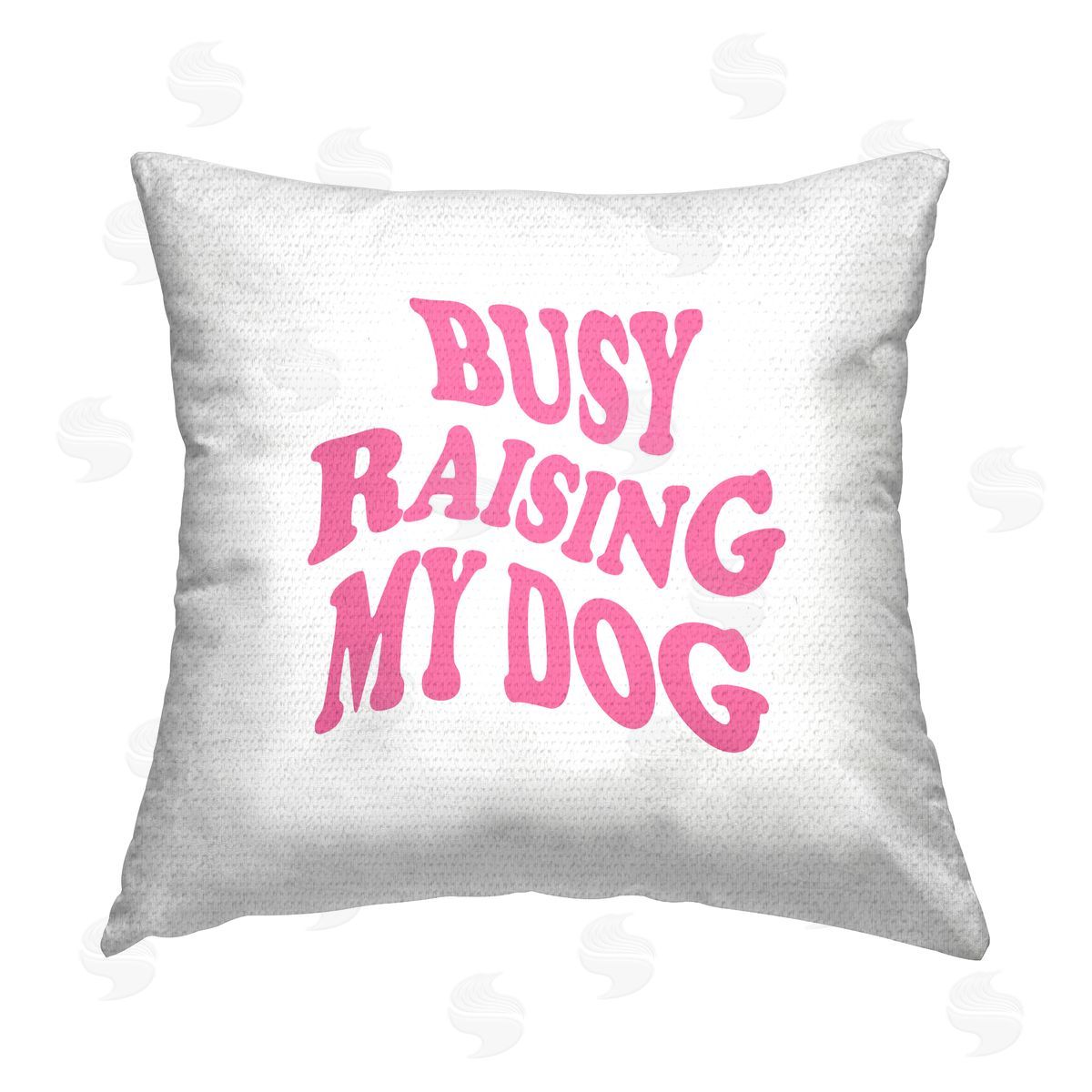 House of Lulu Raising My Dog Saying Outdoor Quick-Dry Polyester Printed Throw Pillow