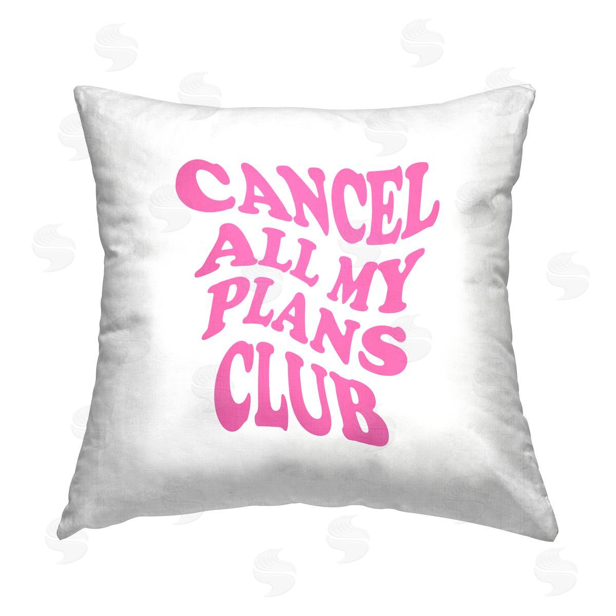 House of Lulu Groovy Cancel Plans Club Printed Plush Polyester Throw Pillow