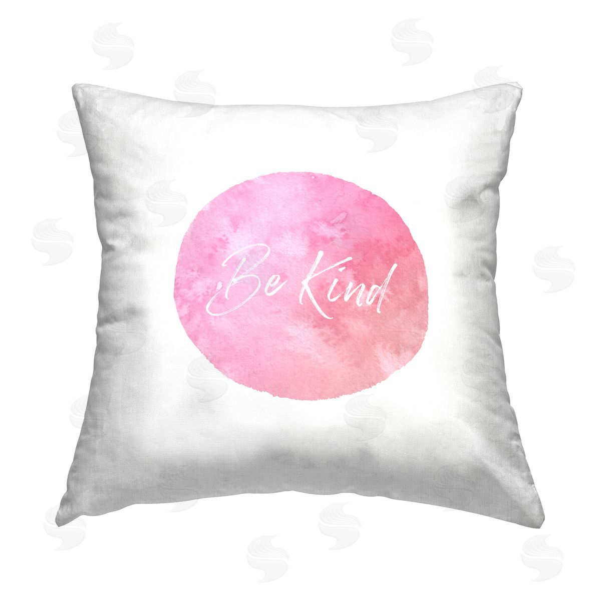 Christine Zalewski Be Kind on Pink Printed Plush Polyester Throw Pillow