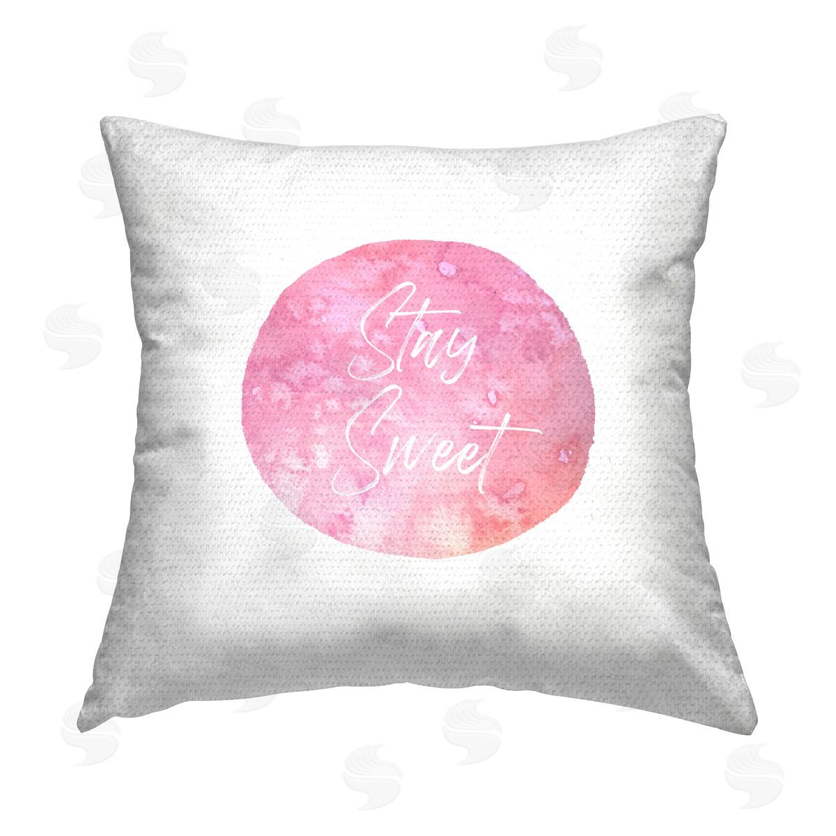 Christine Zalewski Pastel Stay Sweet Phrase Outdoor Quick-Dry Polyester Printed Throw Pillow