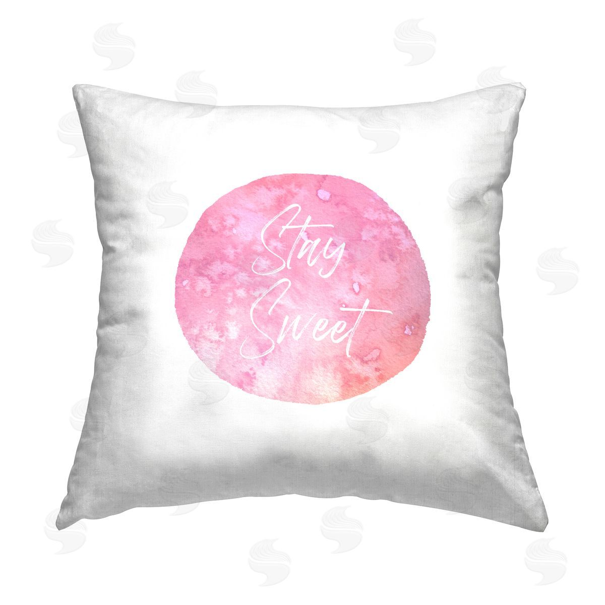 Christine Zalewski Pastel Stay Sweet Phrase Printed Plush Polyester Throw Pillow