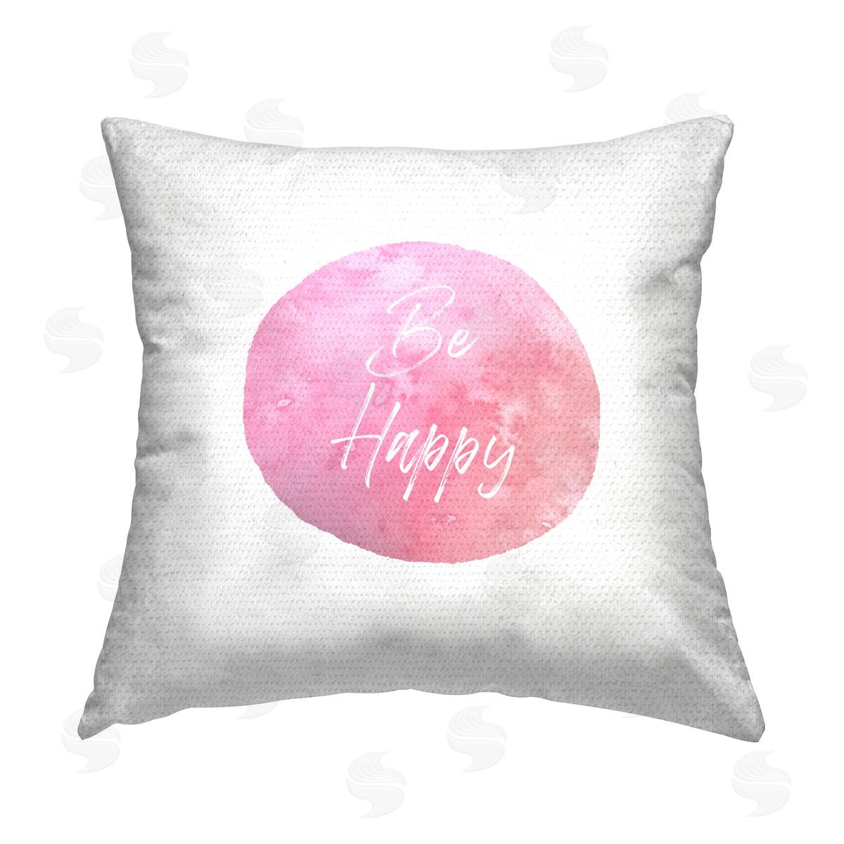 Christine Zalewski Be Happy on Pink Outdoor Quick-Dry Polyester Printed Throw Pillow