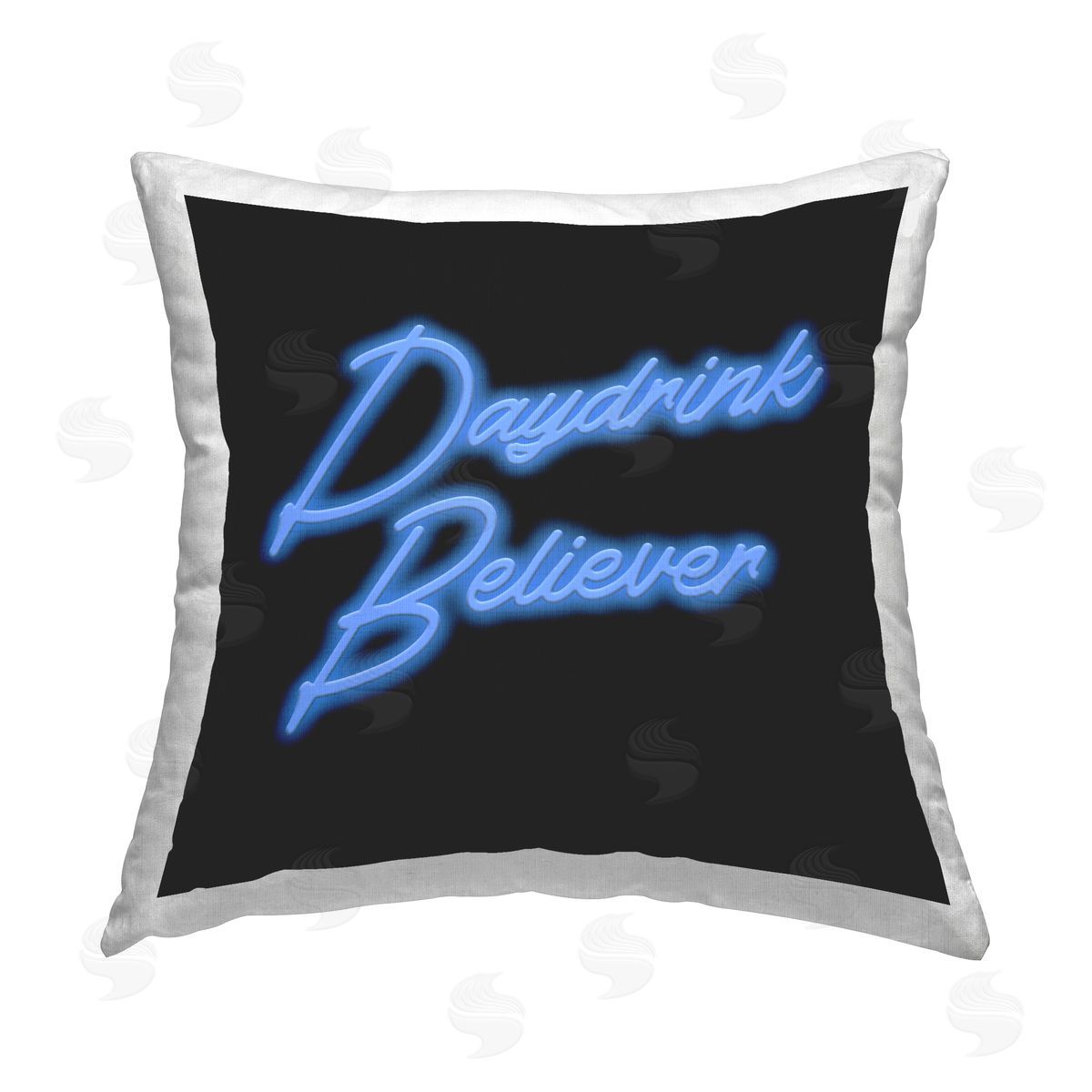 House of Lulu Daydrink Believer Neon Printed Plush Polyester Throw Pillow