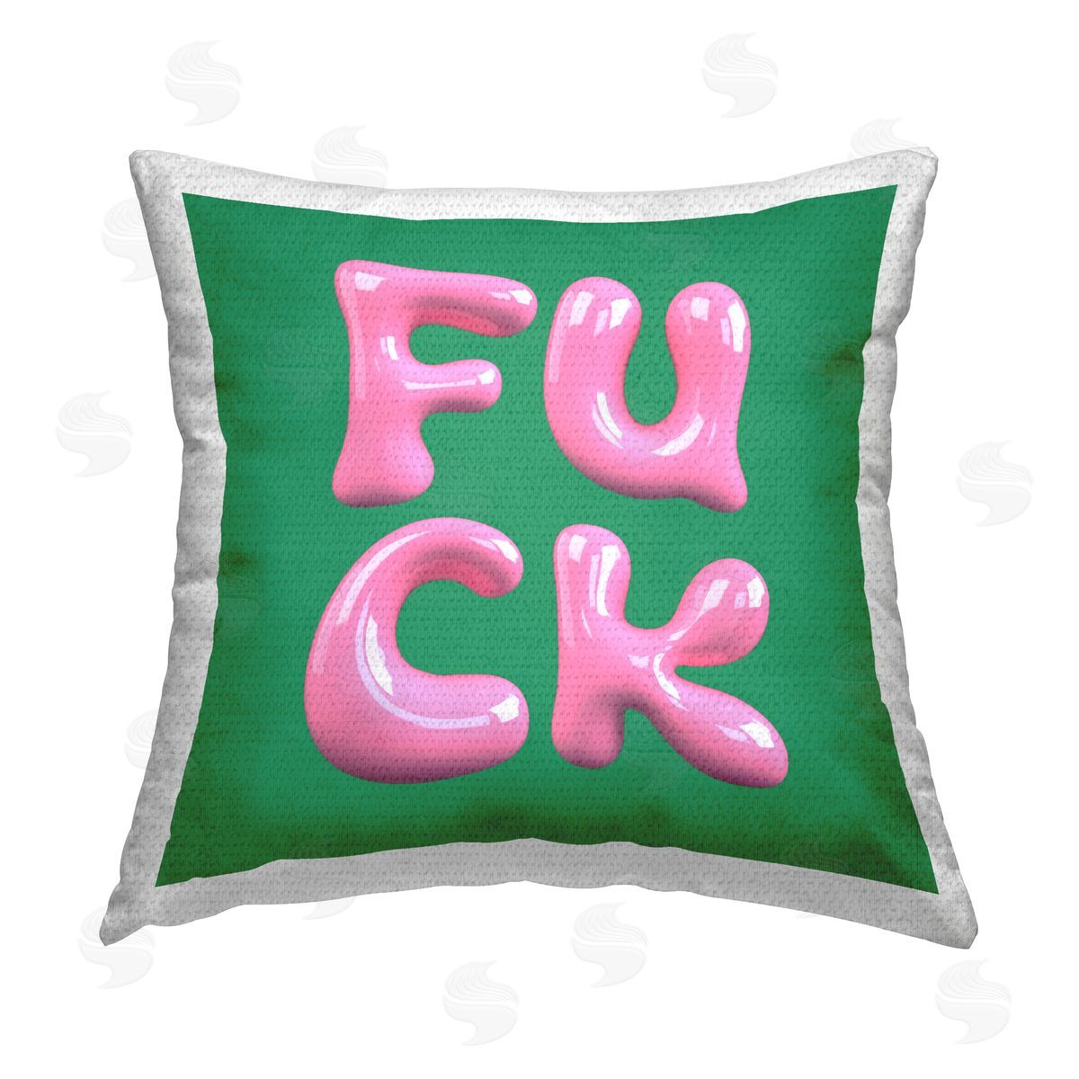 House of Lulu F*ck Bold Typography Outdoor Quick-Dry Polyester Printed Throw Pillow
