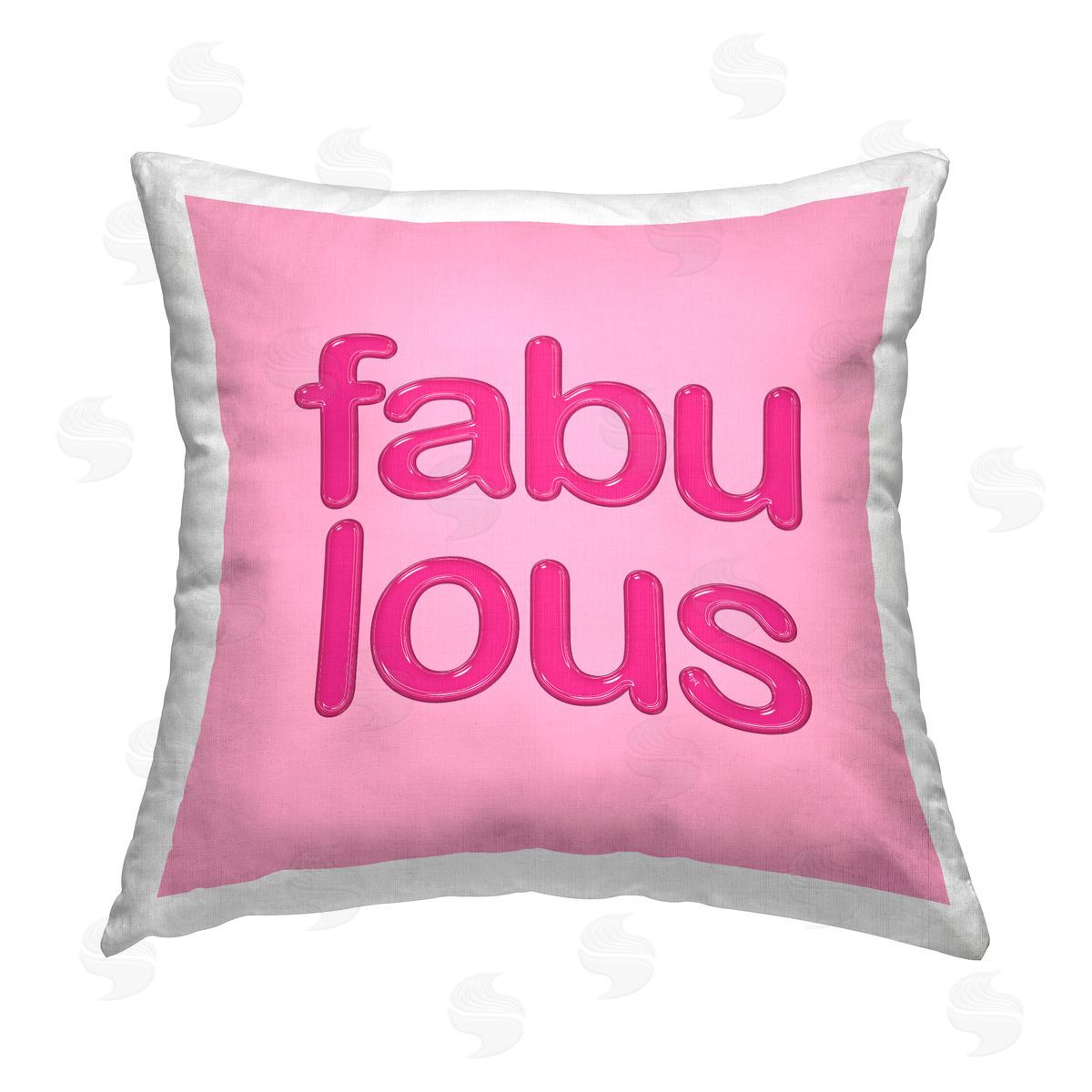 Martina Pavlova Glam Pink Fabulous Saying Printed Plush Polyester Throw Pillow