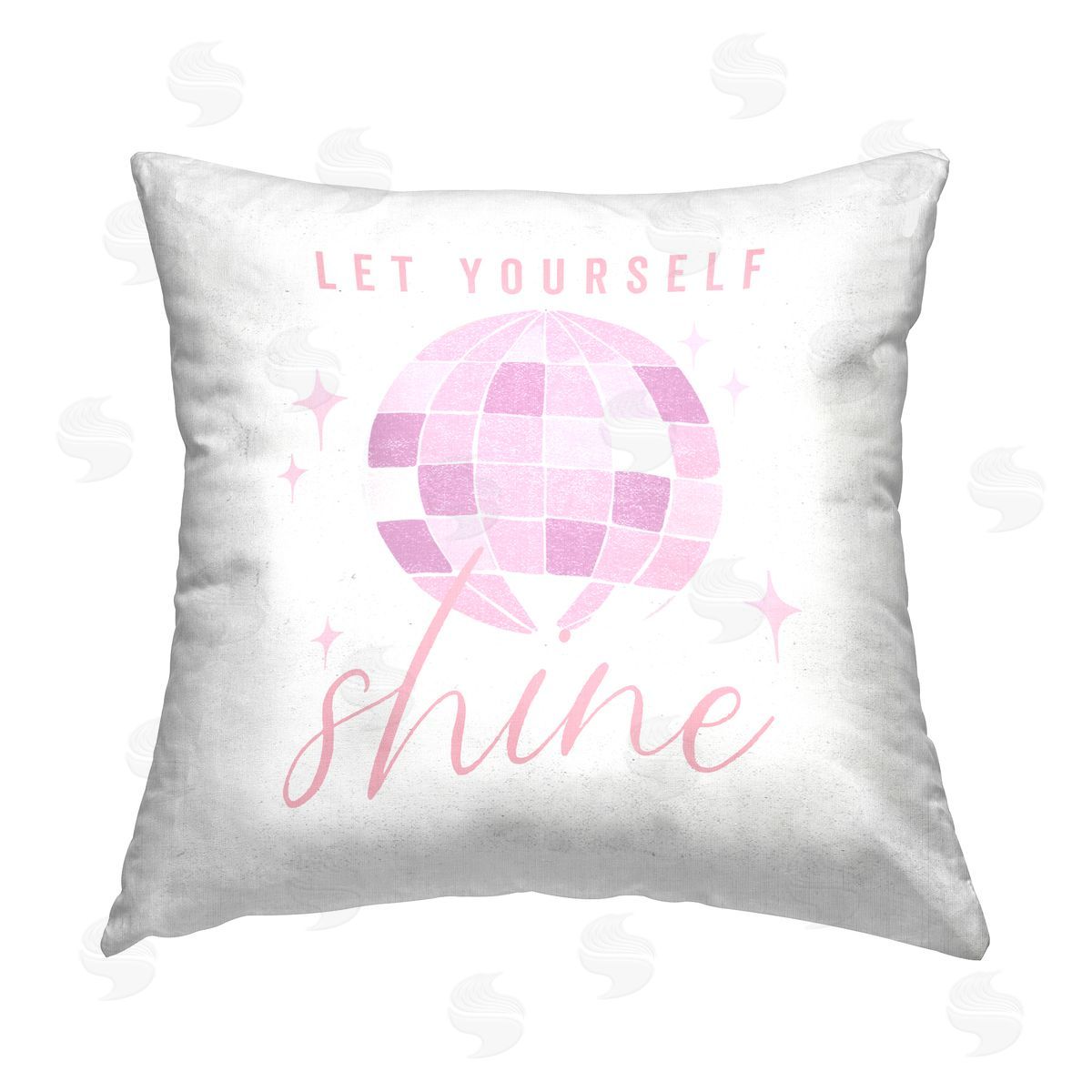 Masey St. Studios Let Yourself Shine Disco Ball Printed Plush Polyester Throw Pillow