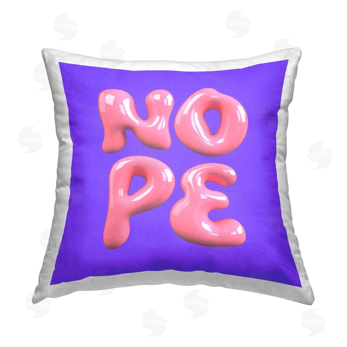 House of Lulu Sassy Bold Nope Printed Plush Polyester Throw Pillow