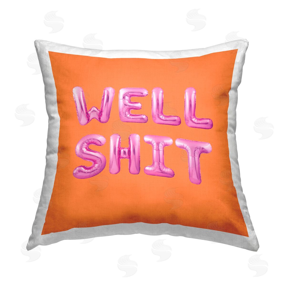 House of Lulu Well Sh*t Bold Balloons Printed Plush Polyester Throw Pillow