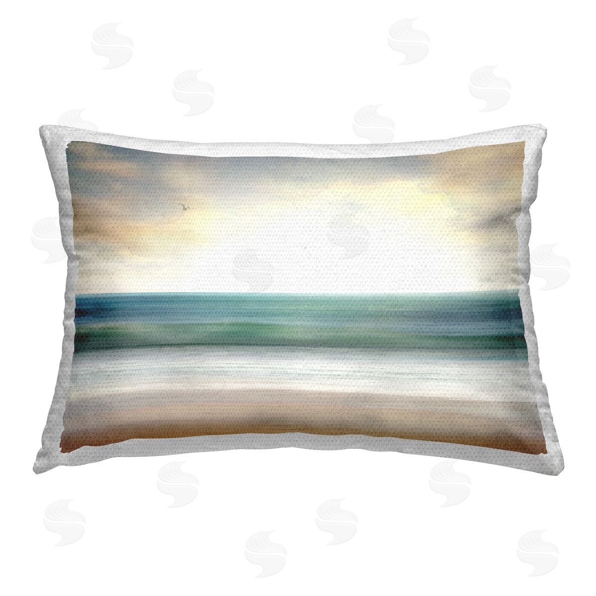 Susan Arnot Beach Sunrise Shore Outdoor Quick-Dry Polyester Printed Throw Pillow