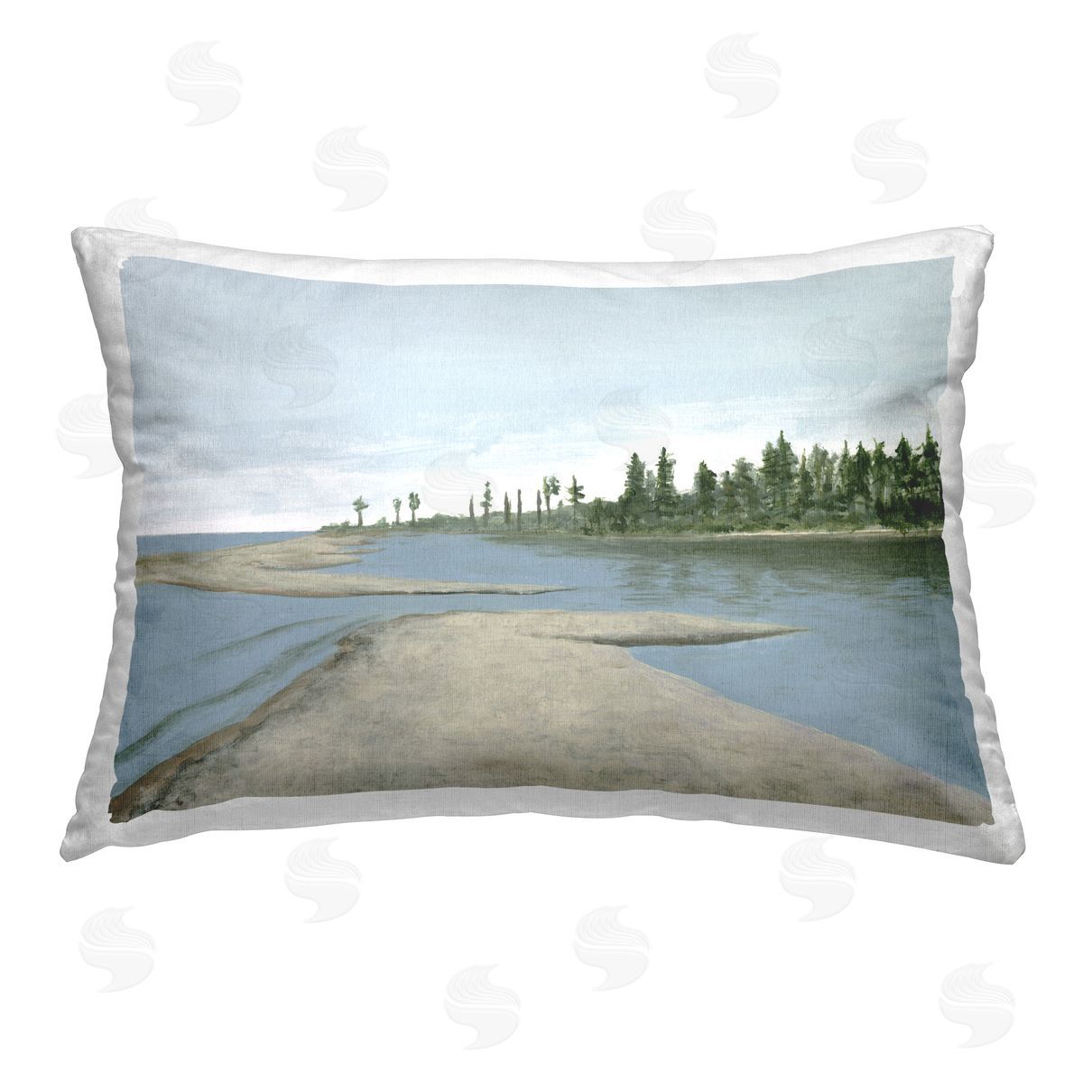 Michael Willett Sandy Path Landscape Printed Plush Polyester Throw Pillow