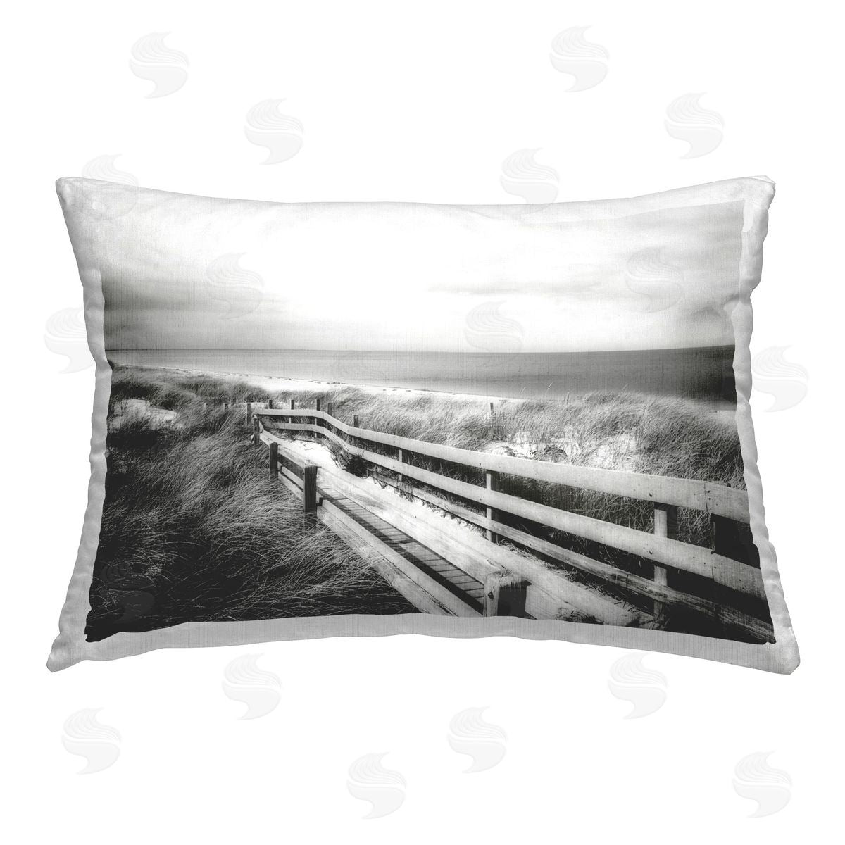 Graffitee Studios Waning Beach Boardwalk Printed Plush Polyester Throw Pillow