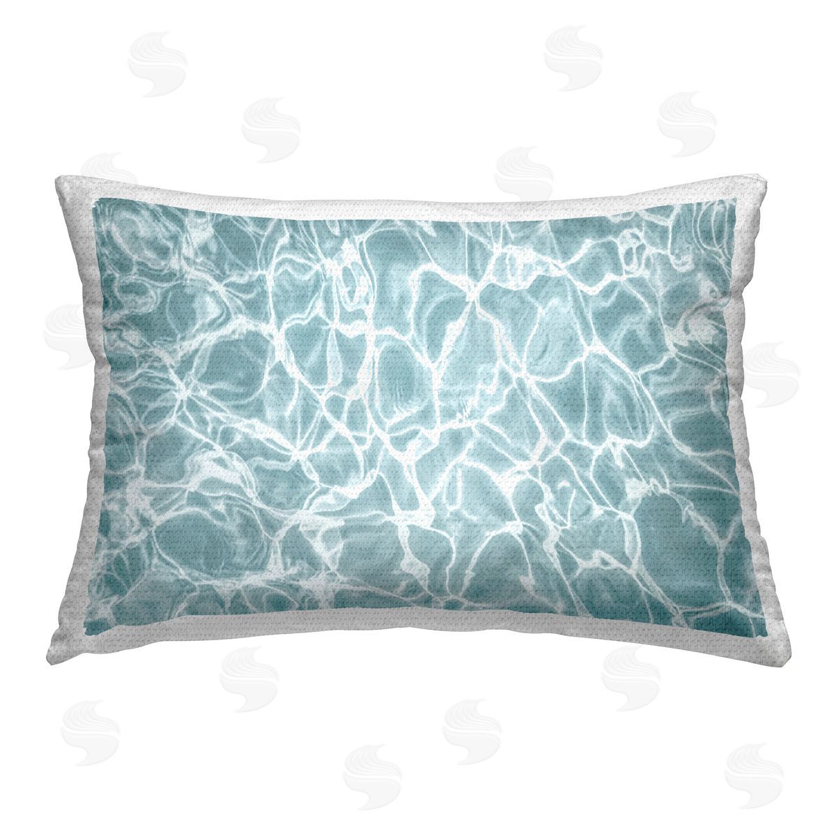 Sisi and Seb Pool Ripples Abstraction Outdoor Quick-Dry Polyester Printed Throw Pillow