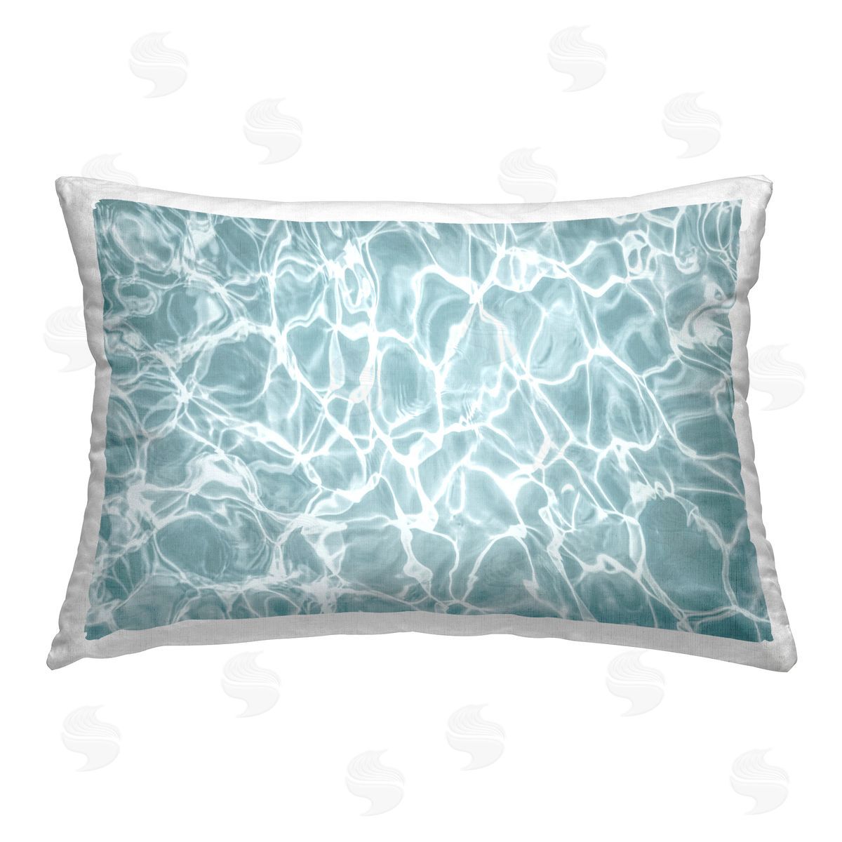 Sisi and Seb Pool Ripples Abstraction Printed Plush Polyester Throw Pillow