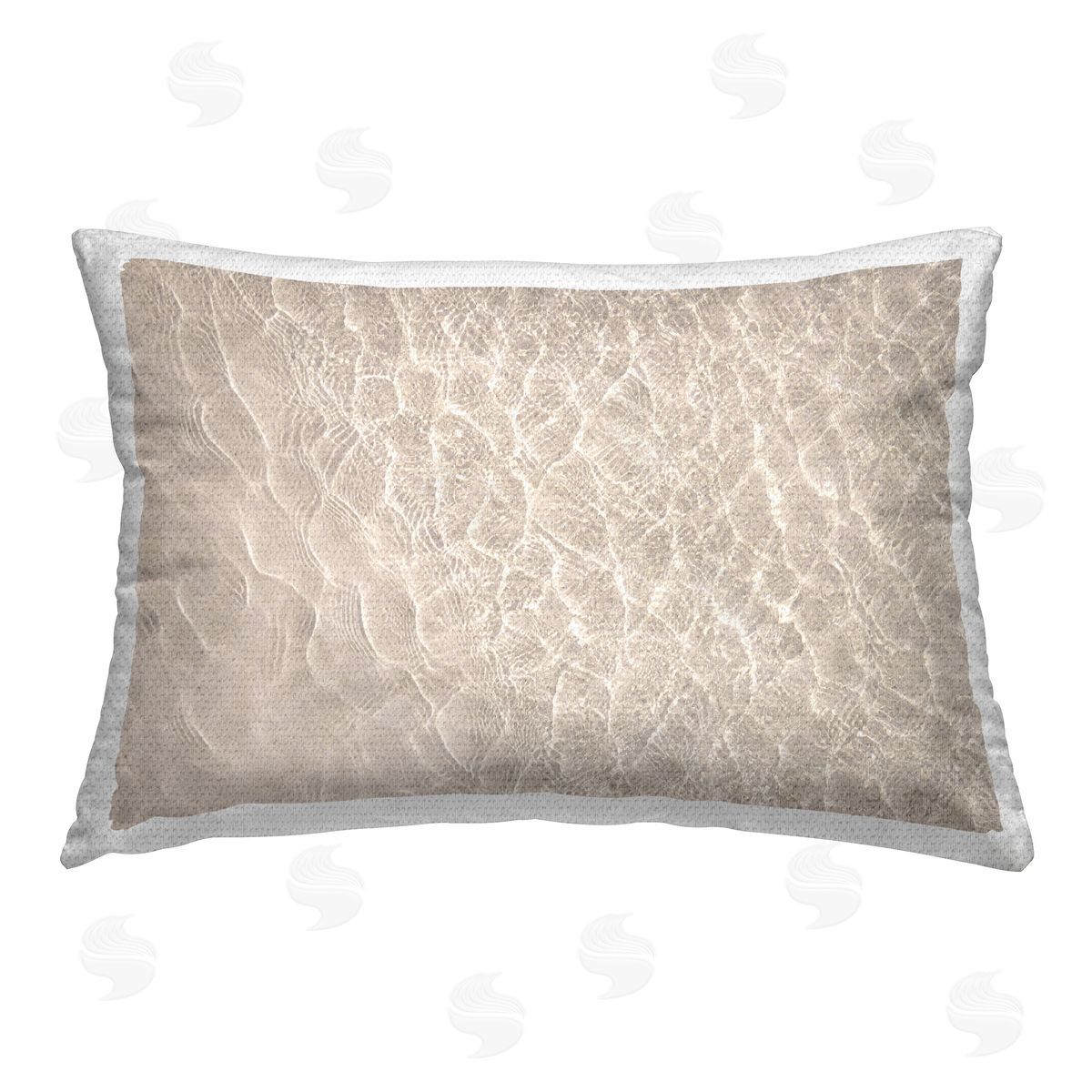 Sisi and Seb Sandy Ocean Ripples Outdoor Quick-Dry Polyester Printed Throw Pillow