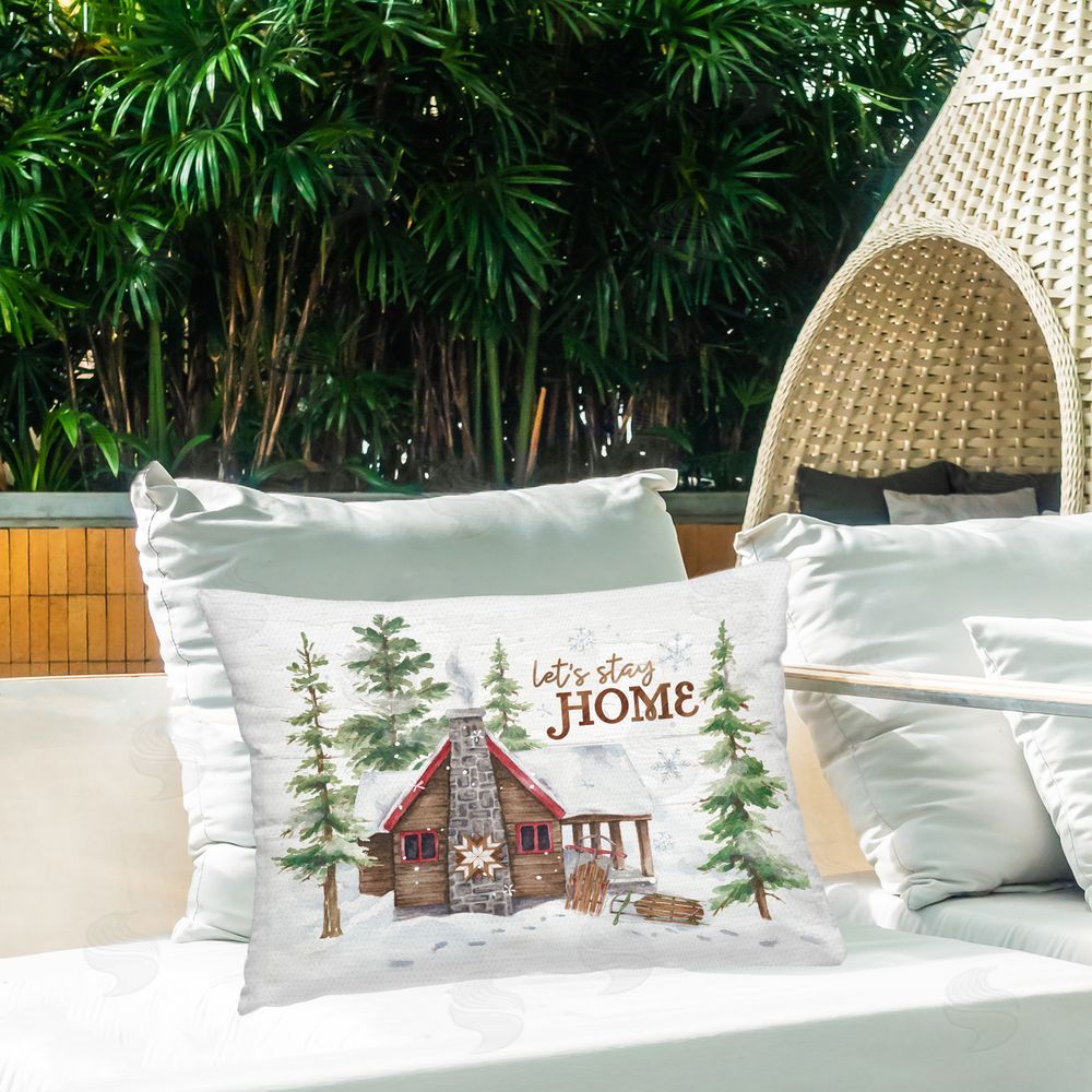 Courtney Morgenstern Stay Home Lodge Outdoor Quick-Dry Polyester Printed Throw Pillow in Back Yard