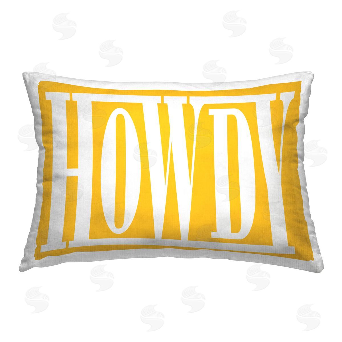 Grace Popp Howdy Yellow Rodeo Printed Plush Polyester Throw Pillow