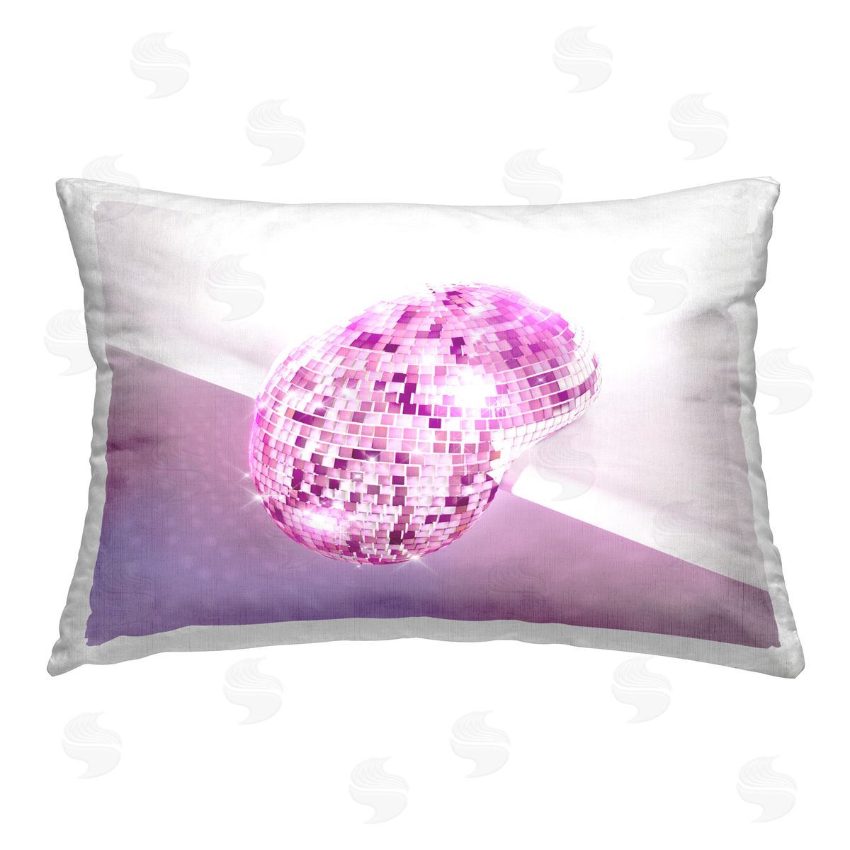 Ziwei Li Shining Purple Disco Printed Plush Polyester Throw Pillow