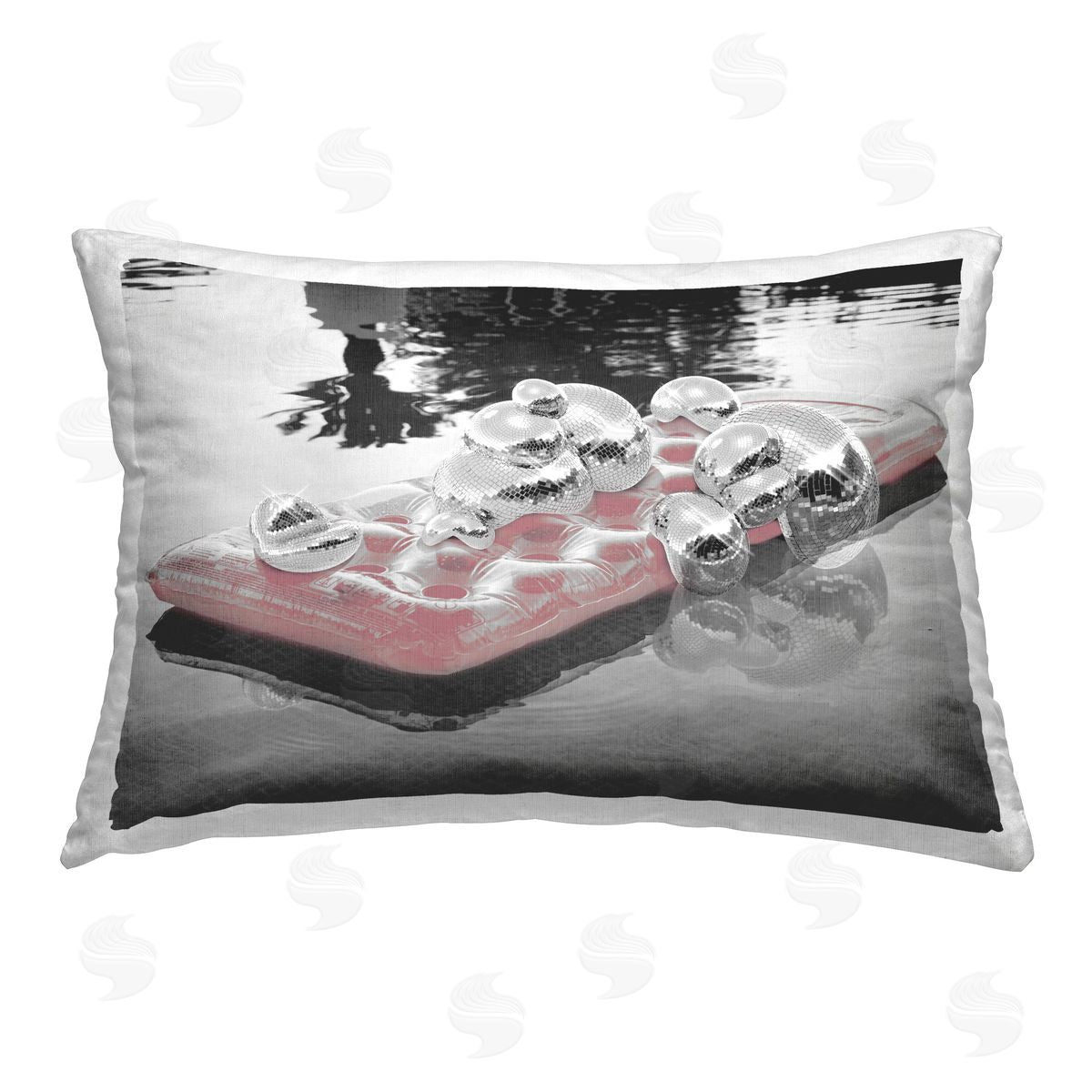 Ziwei Li Disco Pool Float Printed Plush Polyester Throw Pillow