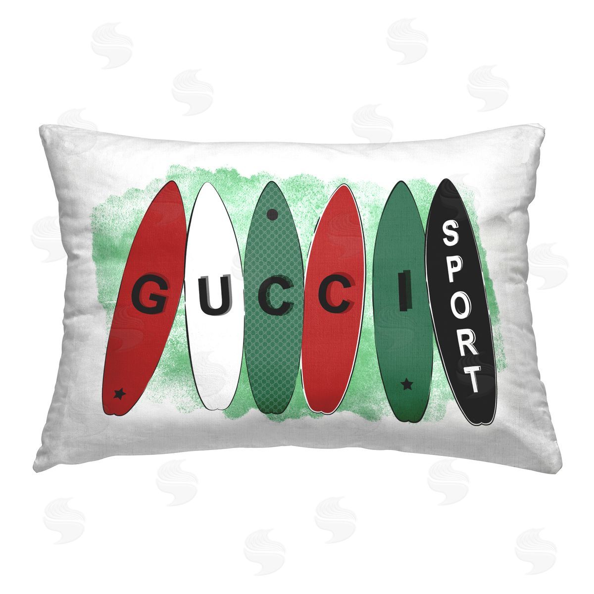 Martina Pavlova Sporty Glam Surfboards Printed Plush Polyester Throw Pillow