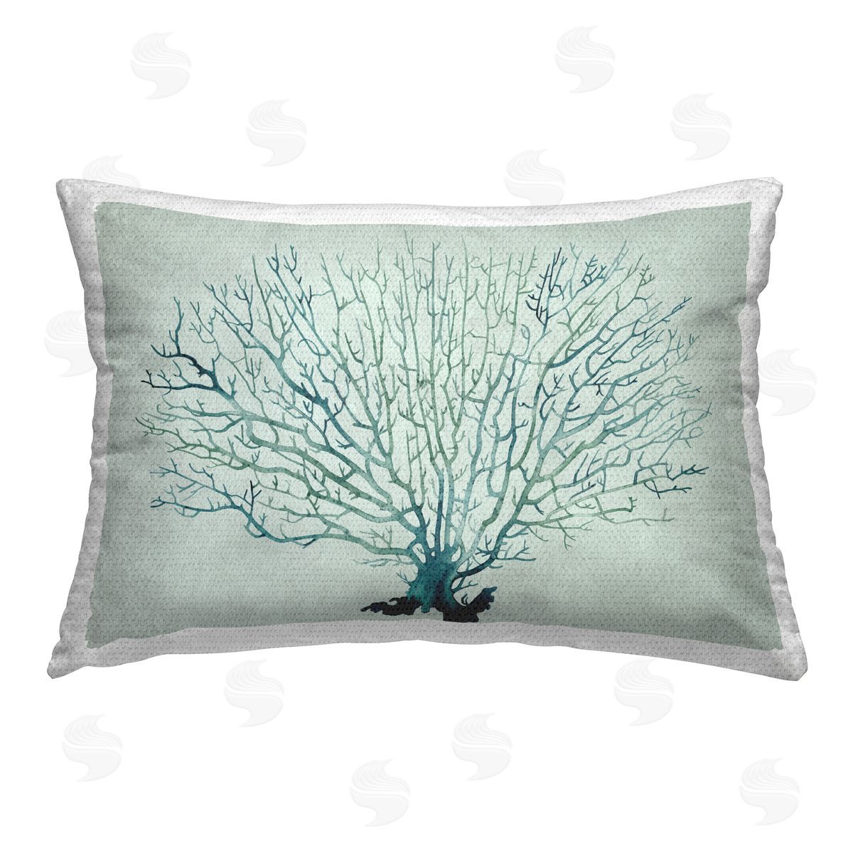 Grace Popp Aquatic Coral Abstraction Outdoor Quick-Dry Polyester Printed Throw Pillow