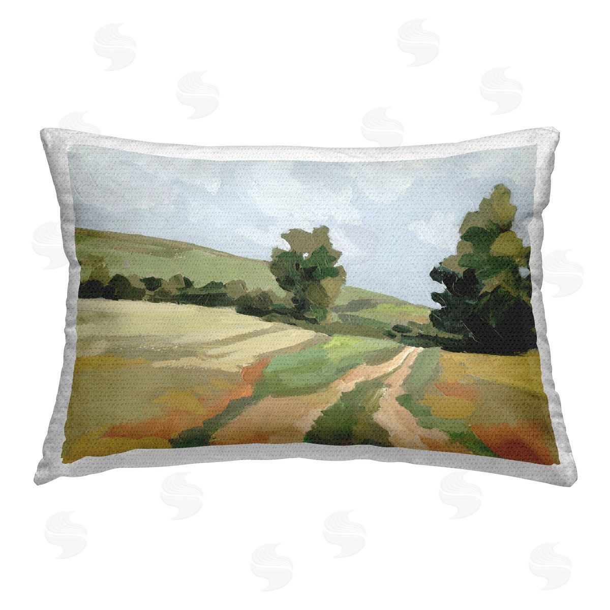 Victoria Barnes Modern Country Pathway Outdoor Quick-Dry Polyester Printed Throw Pillow