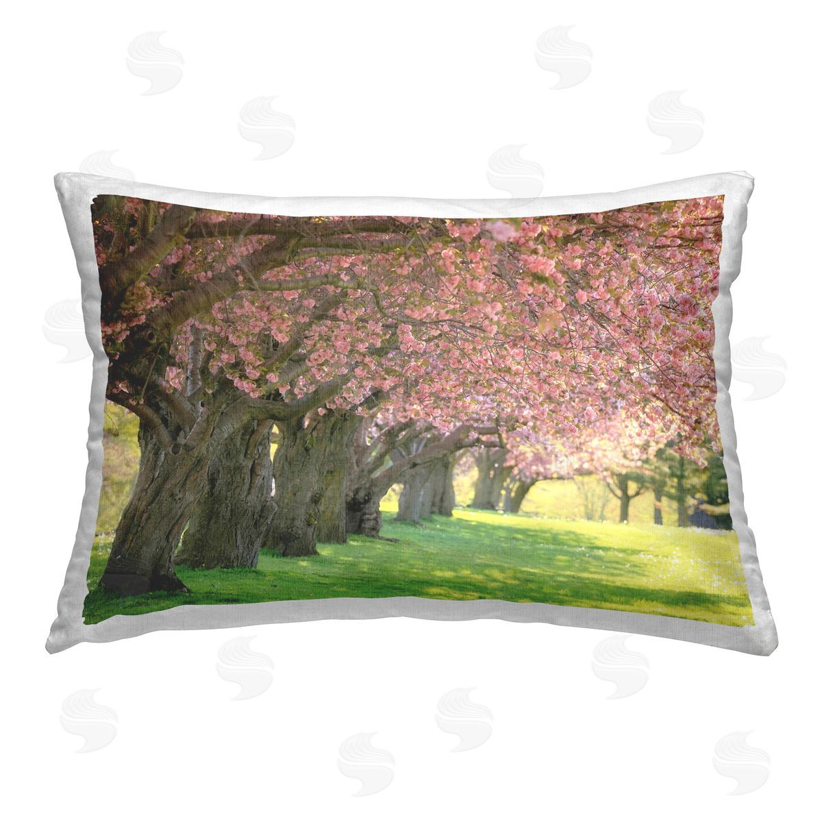 Carrie Ann Grippo-Pike Sunlit Blossoming Trees Printed Plush Polyester Throw Pillow