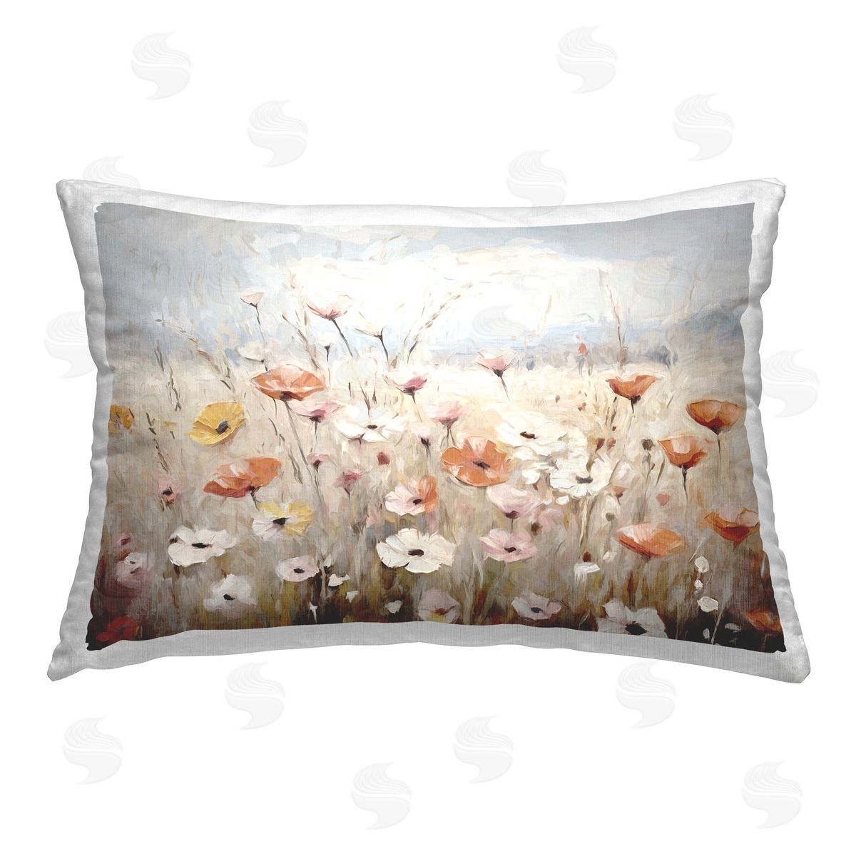 Ramona Murdock Country Meadow Flowers Printed Plush Polyester Throw Pillow