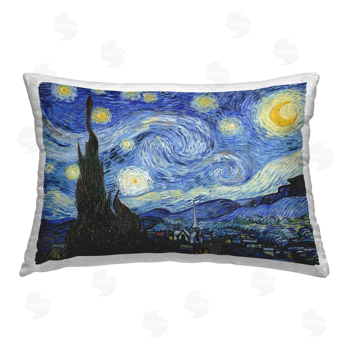 Vincent Van Gogh Classic Swirled Sky View Outdoor Quick-Dry Polyester Printed Throw Pillow