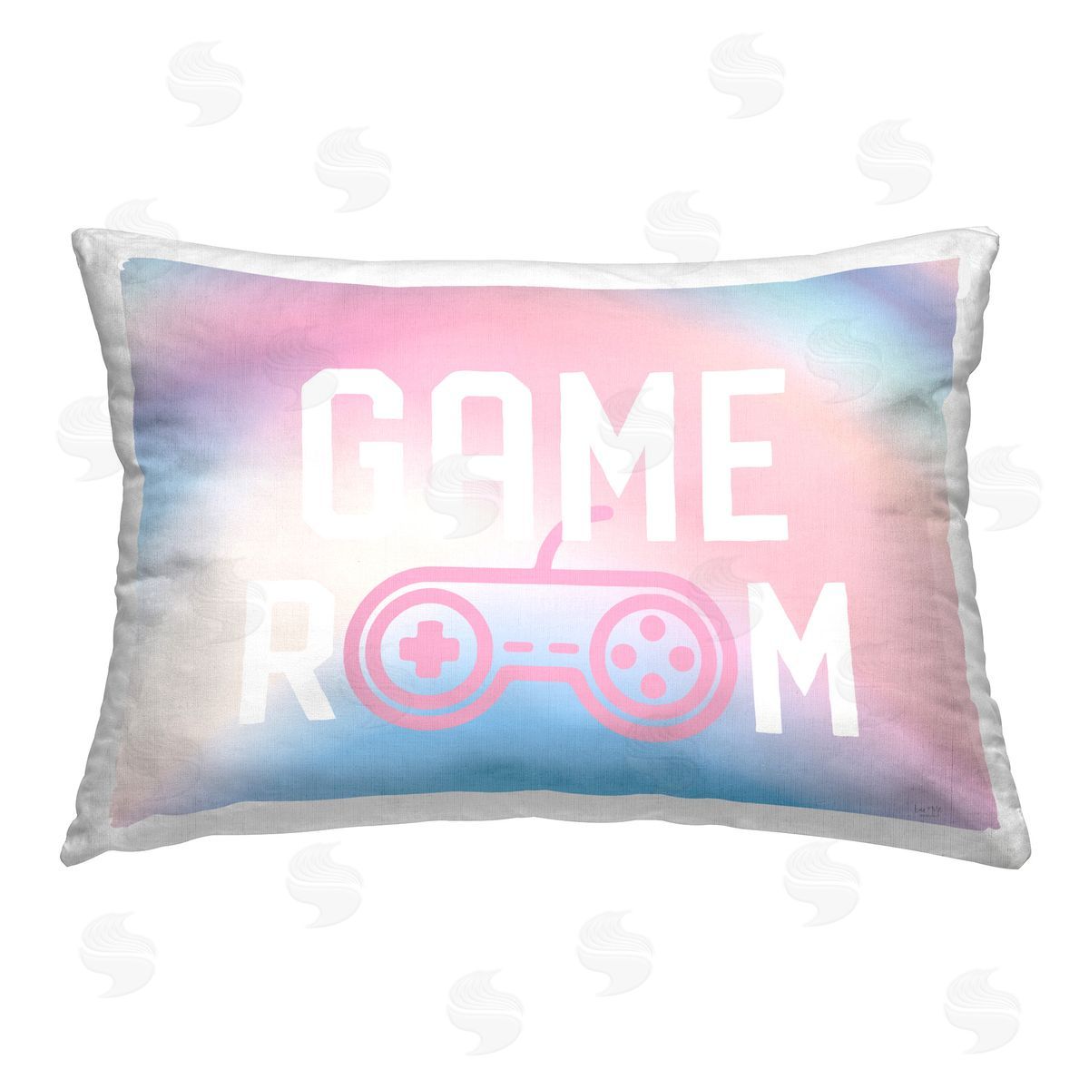 Lux + Me Designs Pastel Game Room Sign Printed Plush Polyester Throw Pillow