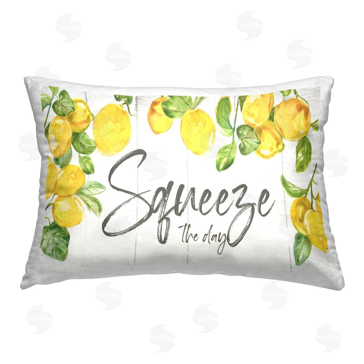 Nan Squeeze The Day Citrus Printed Plush Polyester Throw Pillow