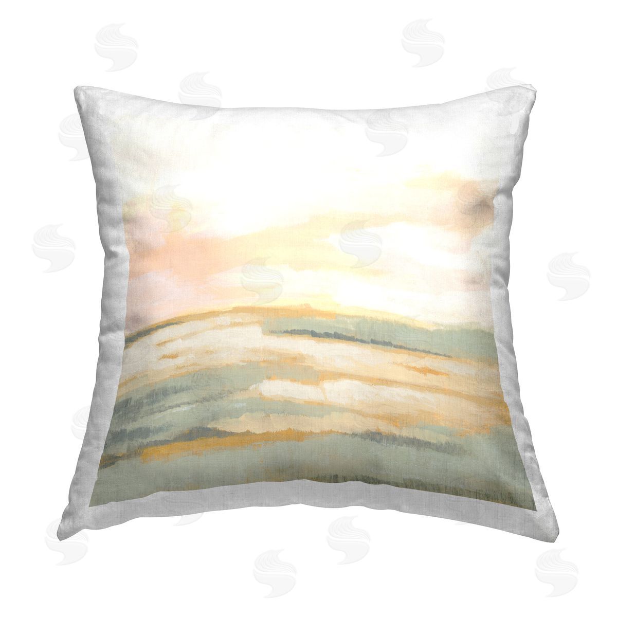 June Erica Vess Graceful Soft Landscape Printed Plush Polyester Throw Pillow