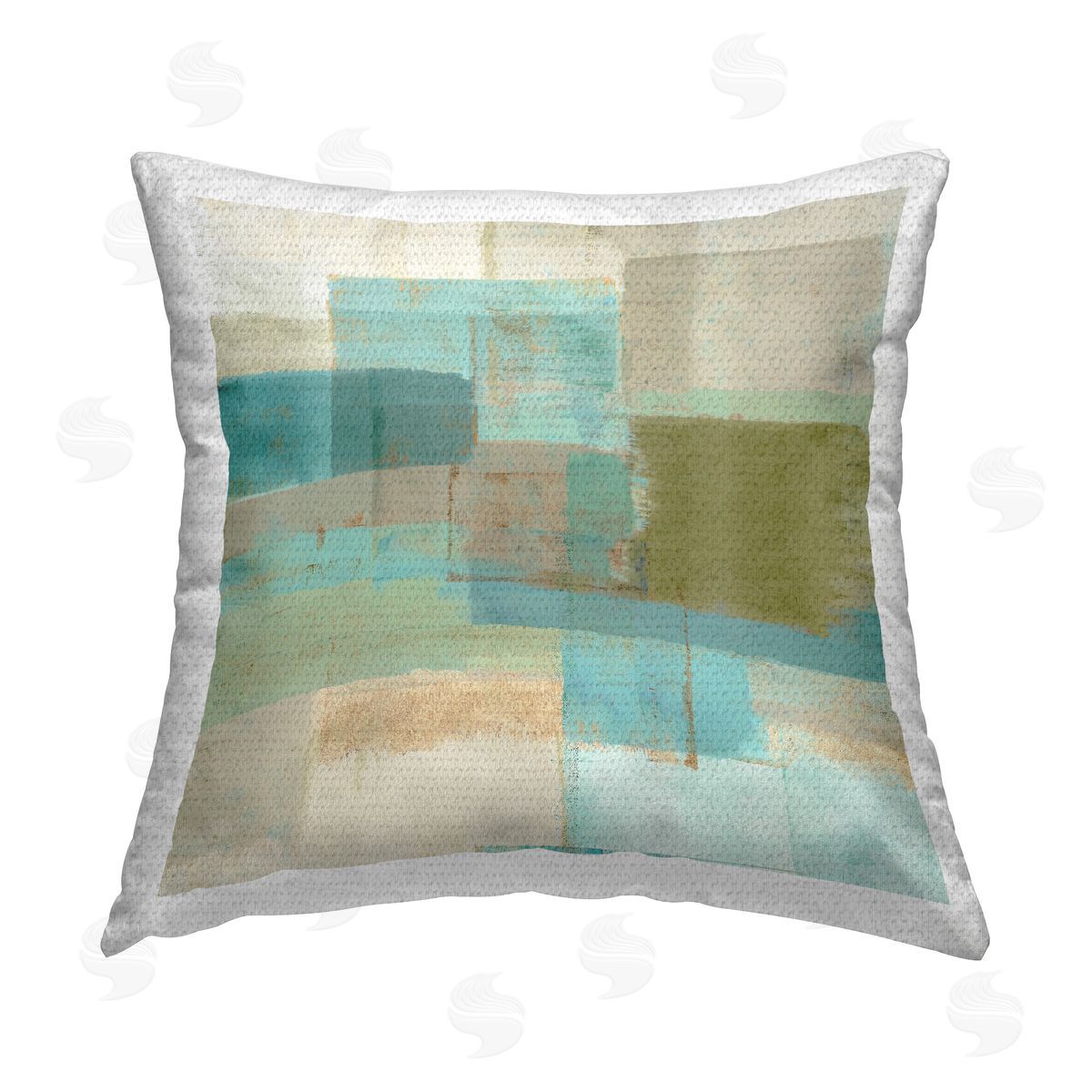 Flora Kouta Abstract Overlapping Shapes Outdoor Quick-Dry Polyester Printed Throw Pillow
