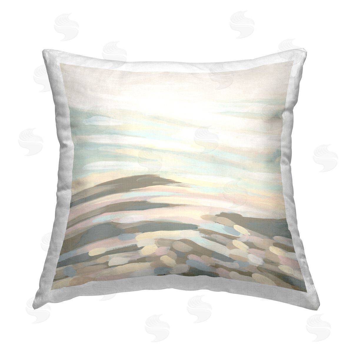 June Erica Vess Desert Mesa Abstraction Printed Plush Polyester Throw Pillow