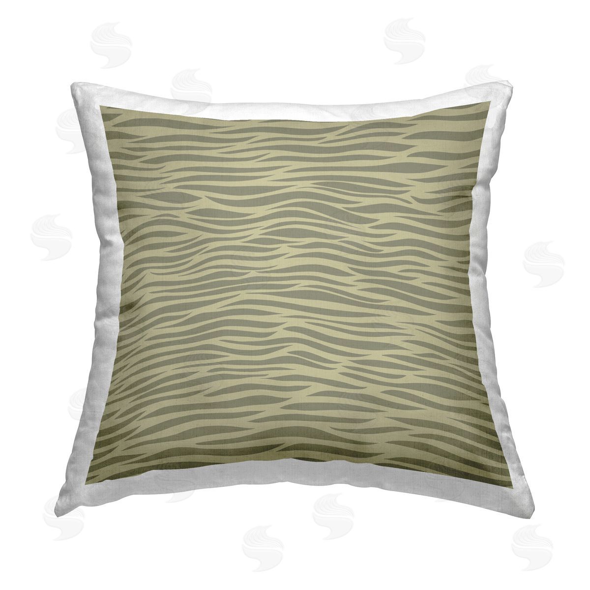 Gail Fraser Abstract Ripple Shapes Printed Plush Polyester Throw Pillow