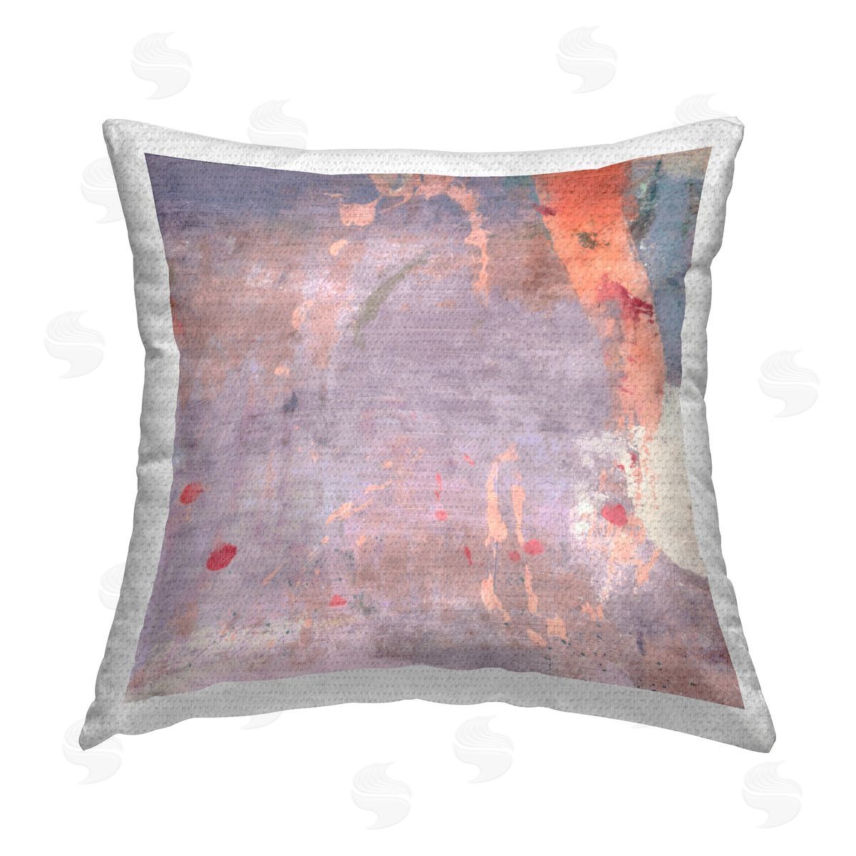 Suzanne Nicoll Purple Brushed Abstract Outdoor Quick-Dry Polyester Printed Throw Pillow
