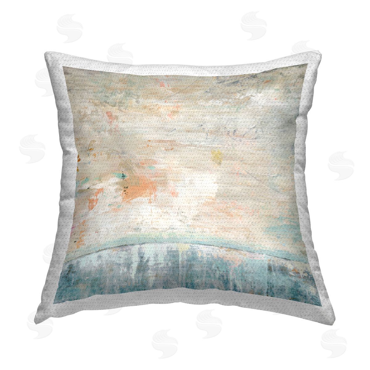Suzanne Nicoll Beige Rustic Abstraction Outdoor Quick-Dry Polyester Printed Throw Pillow