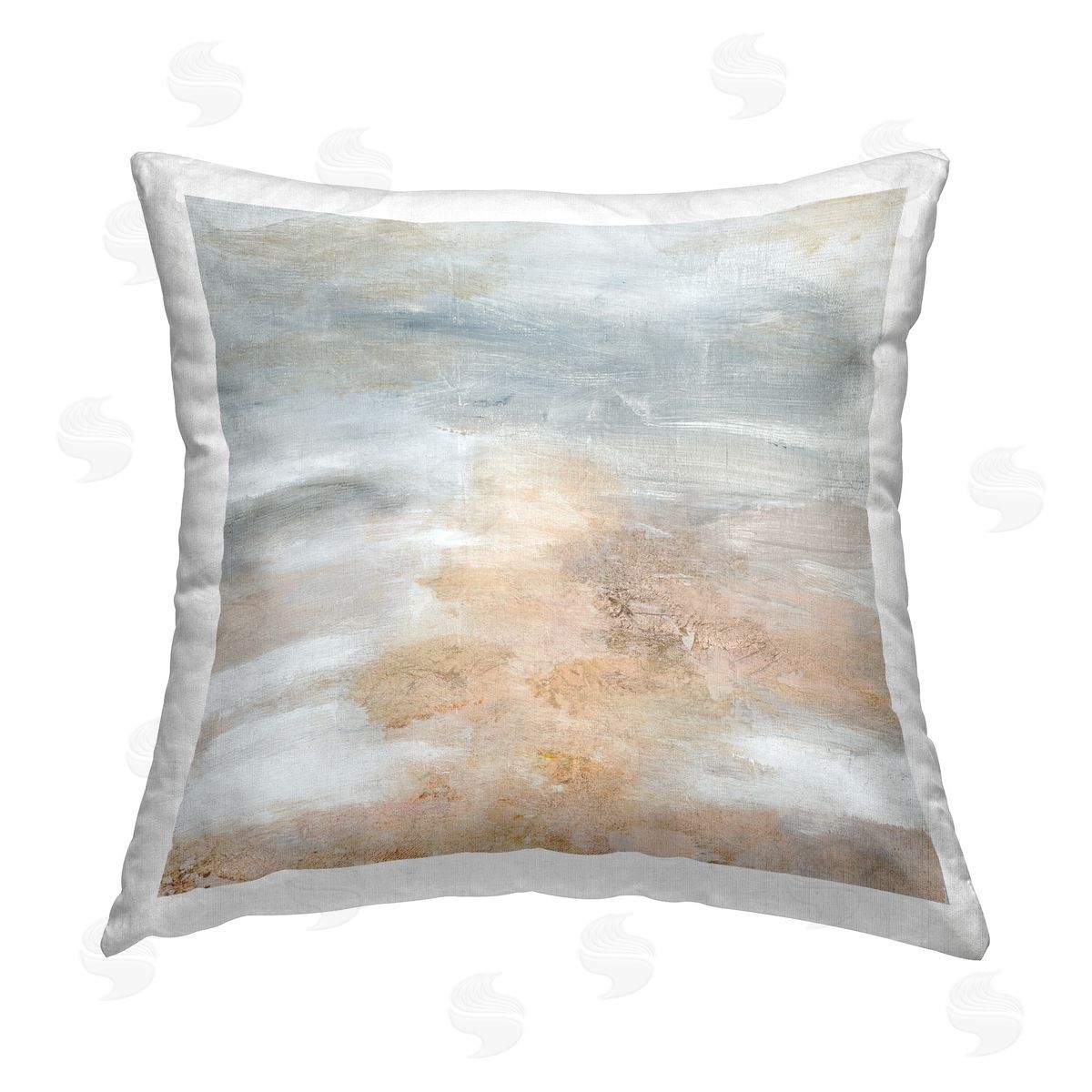 Patricia Pinto Muted Brushed Grey Printed Plush Polyester Throw Pillow