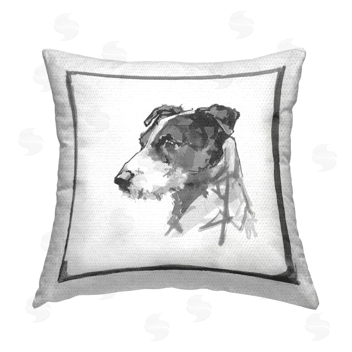 cartissi Jack Russell Portrait Outdoor Quick-Dry Polyester Printed Throw Pillow