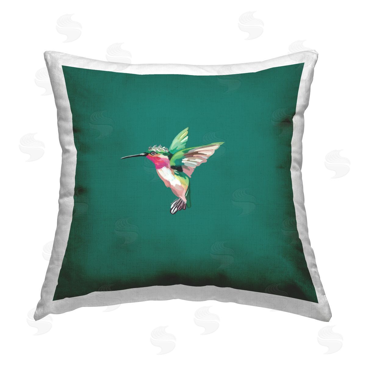 Amelia Noyes Hummingbird Wearing Tiara Printed Plush Polyester Throw Pillow