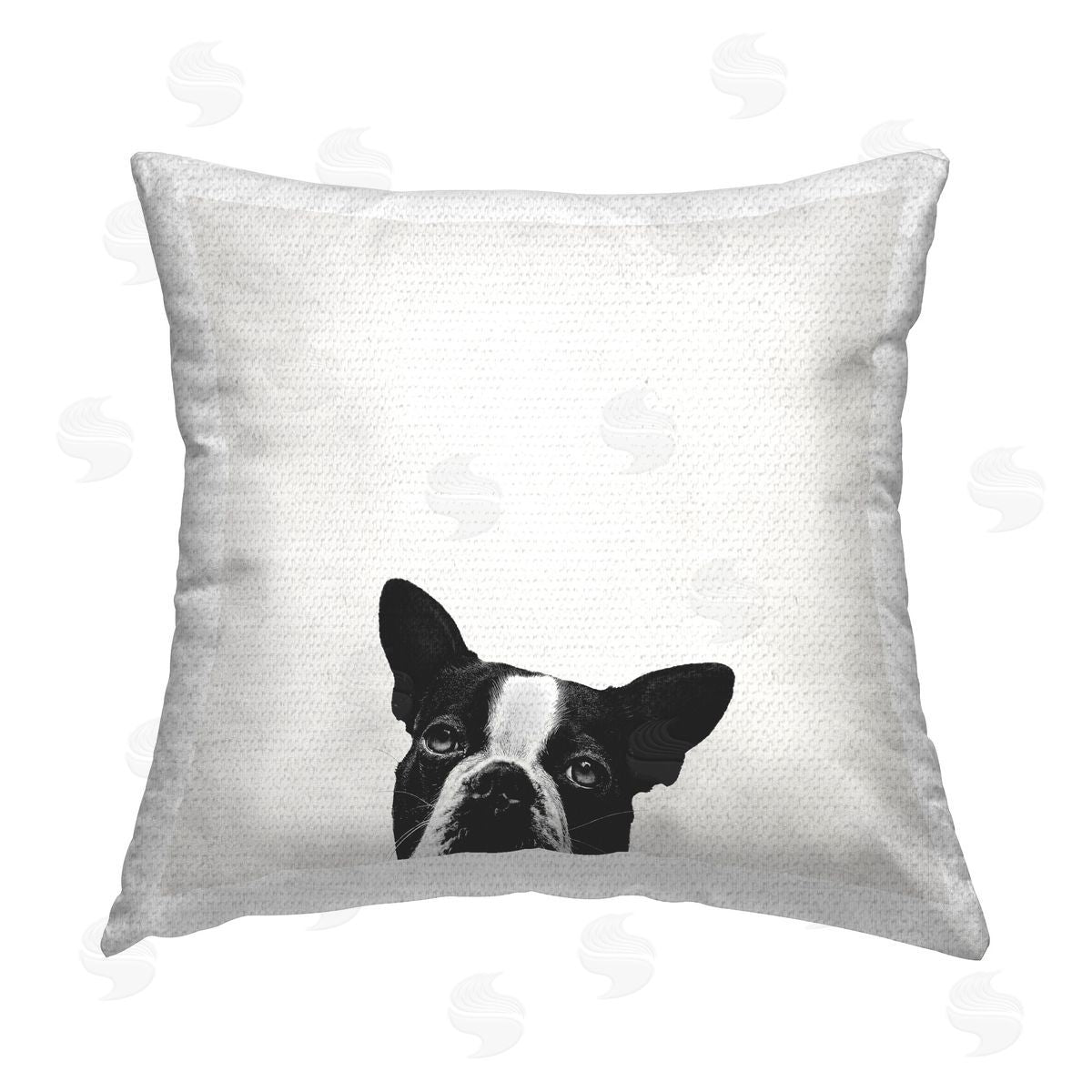 Jon Bertelli Peeking Dog Eyes Outdoor Quick-Dry Polyester Printed Throw Pillow